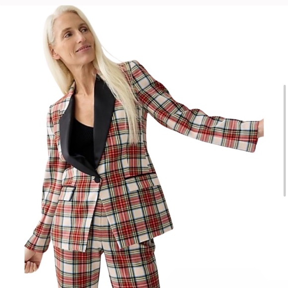 J. Crew Willa blazer in Snowy Stewart tartan wool blend - size 4 Tall - Picture 2 of 6